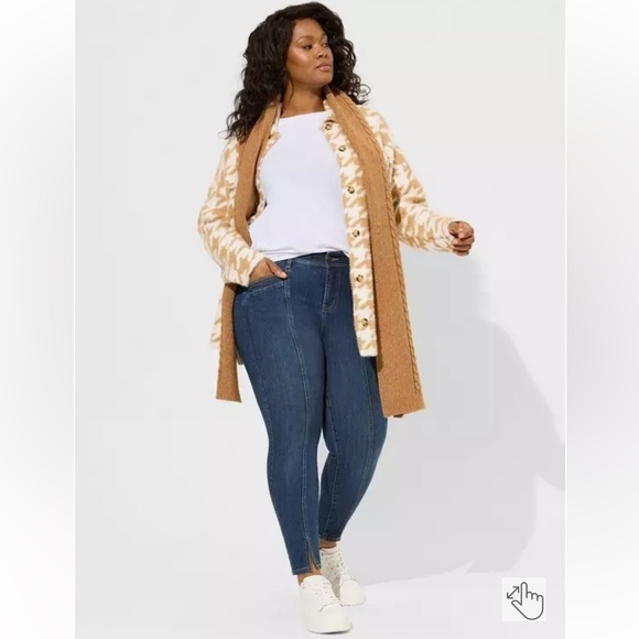 Torrid Jeans Women Size 26 S Bombshell Skinny Premium Slit Front Stretch D - Picture 1 of 14